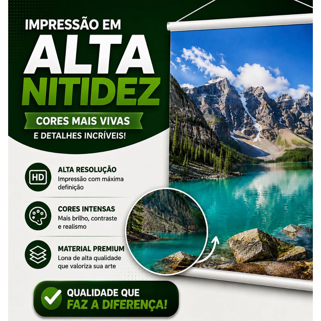 Detalhes do Banner Divulgação Revendedora Variadas Marcas Cosmético produzido em lona. Cartaz Propaganda Para Comercio Barracas