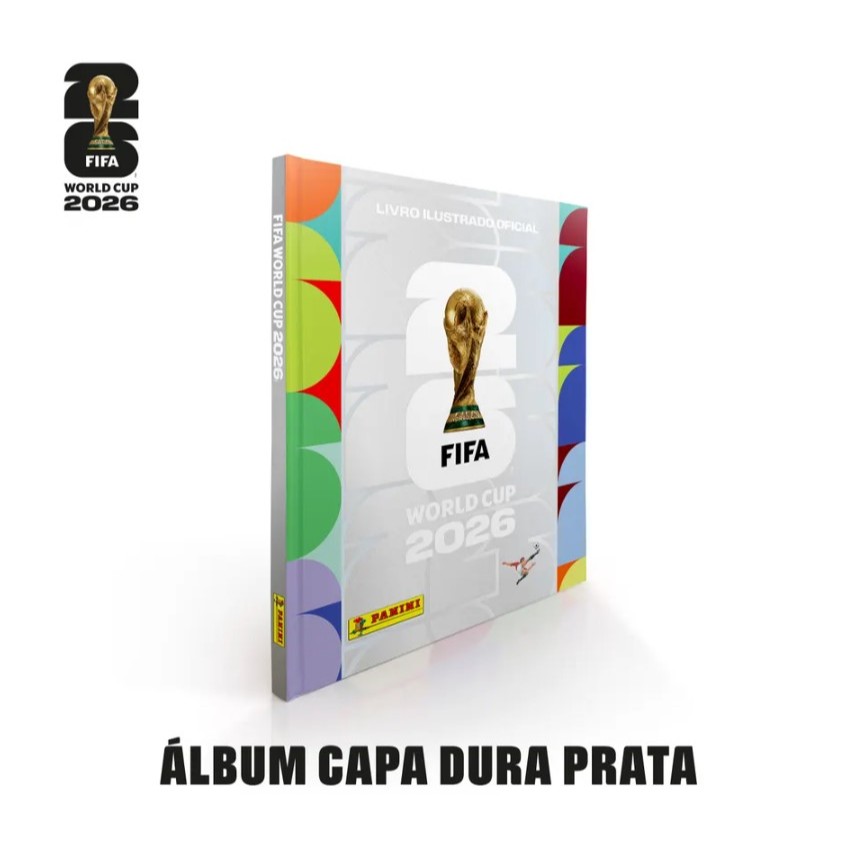 Álbum Prata - Capa Dura Copa do Mundo 2026 - Oficial Panini - ISBN 9786555165814