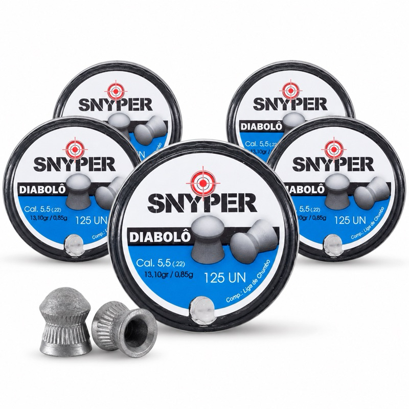 Kit 5 Cx Chumbinho Snyper Diabolo 5,5mm - 625 Unidades
