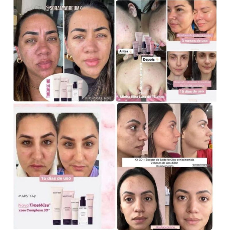 Kit de cuidados com a pele Time Wise 3D da Mary Kay.
