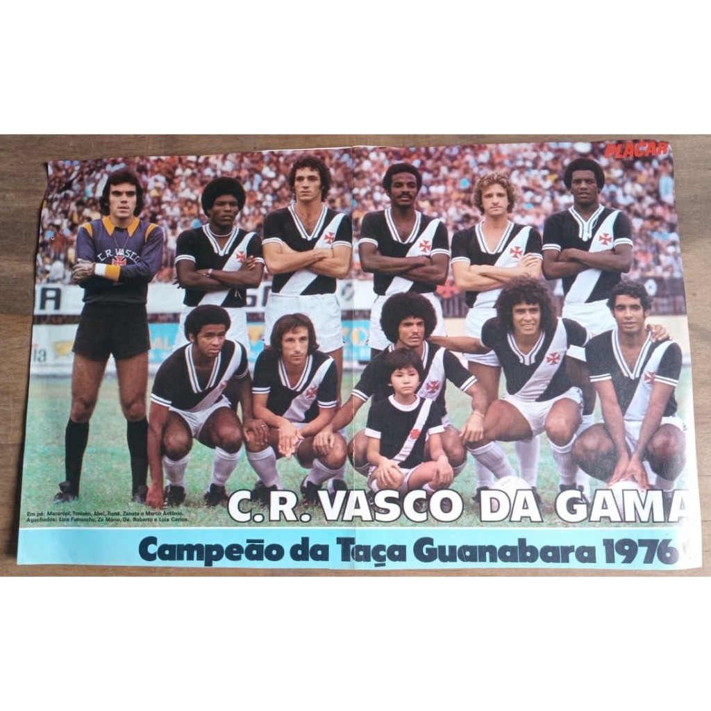Pôster C. R. Vasco da Gama Campeão Taça Guanabara, 1976, Flamengo Vice