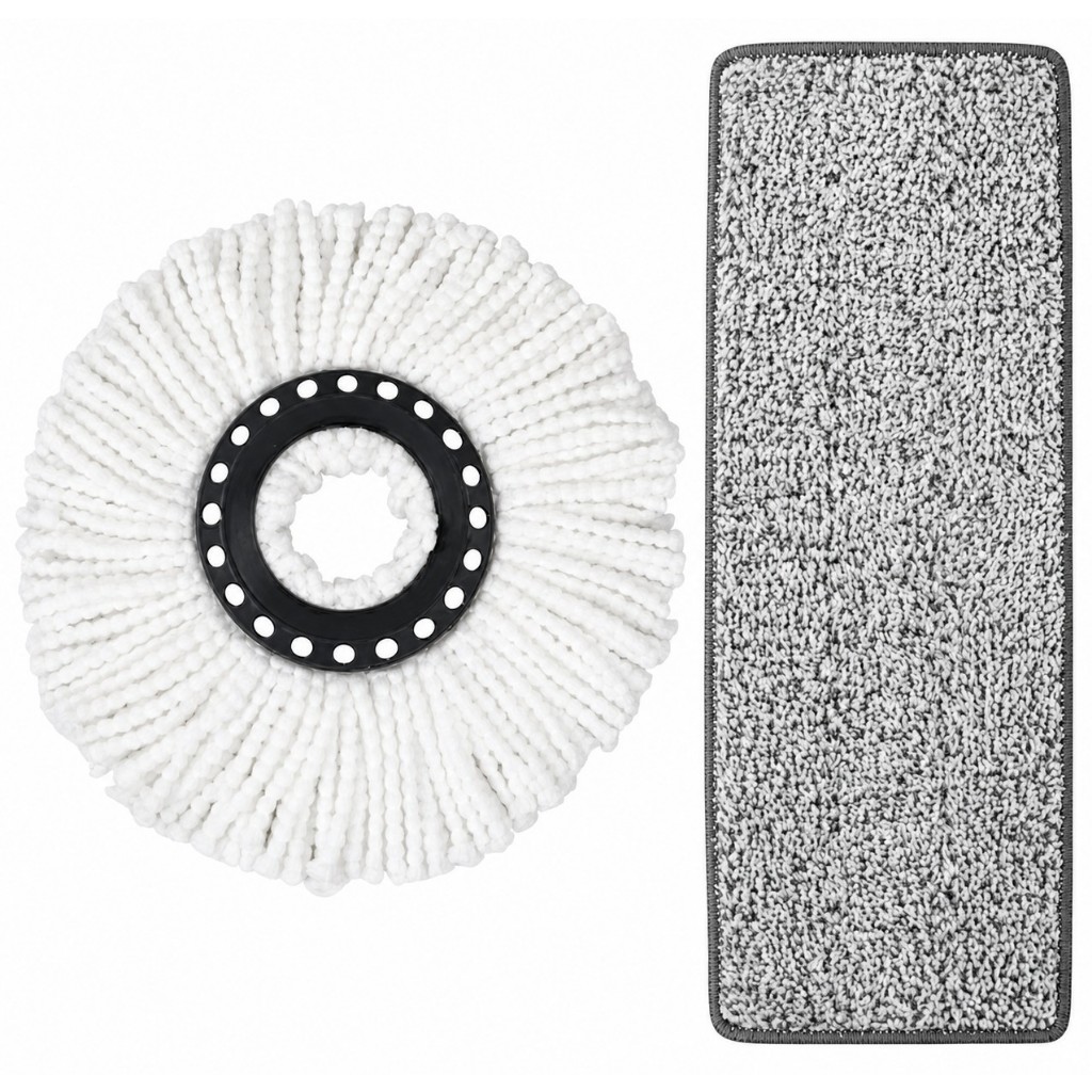 Refil para Mop Flat, Refil para mop Giratório 8 e 13 Litros Refil Mop De Limpeza Esfregão Rodo