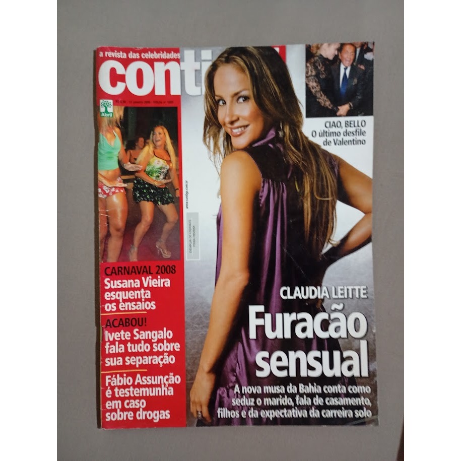 CONTIGO 1689 * 31/01/08 * CLÁUDIA LEITTE * HILARY DUFF * DANIELA MERCURY