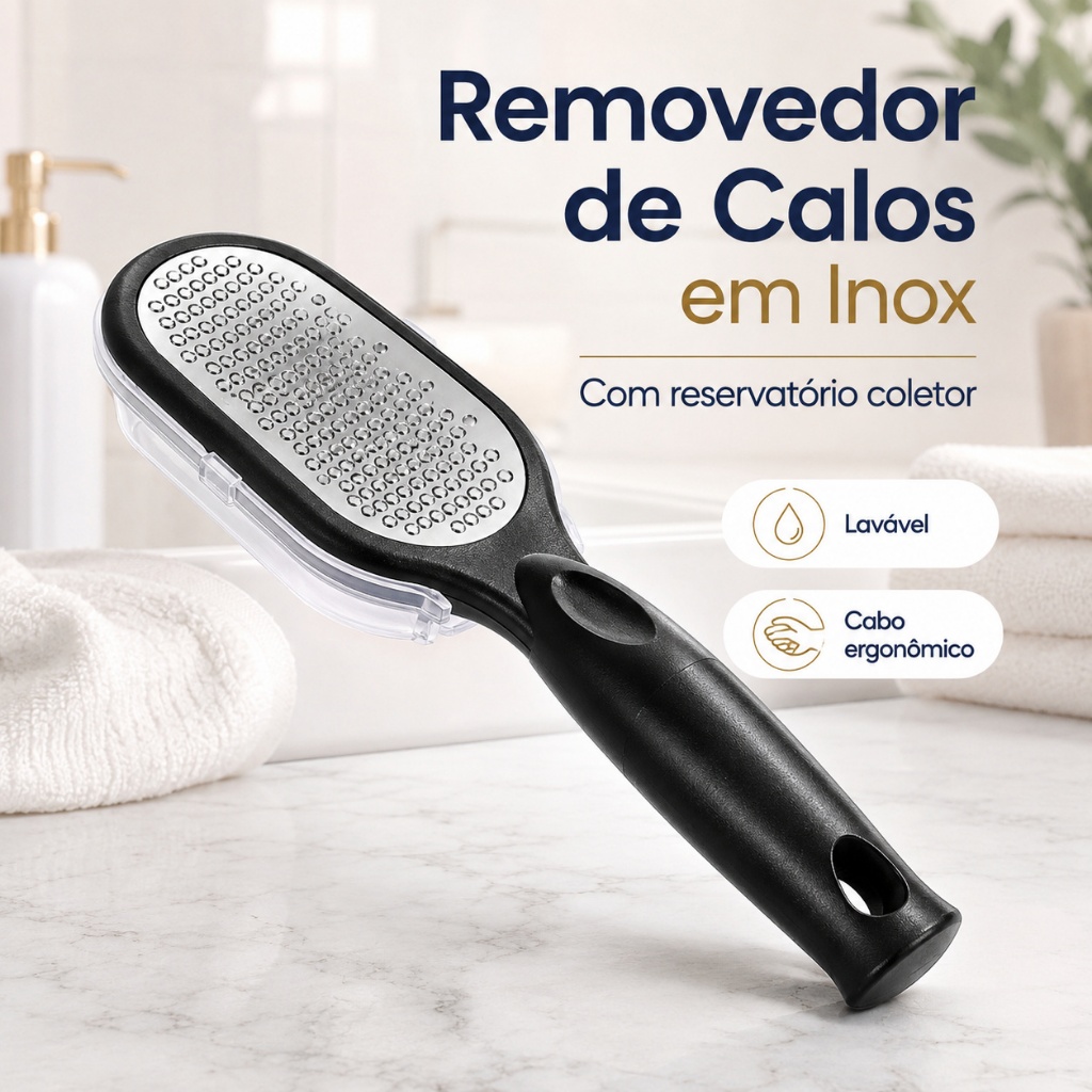 Raspador de Pés de Aço Inoxidável Durável – Ferramenta Essencial de Pedicura para Higiene e Cuidado Profissional dos Pés