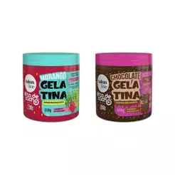 Kit Desembaraço e Brilho com Morango e Chocolate