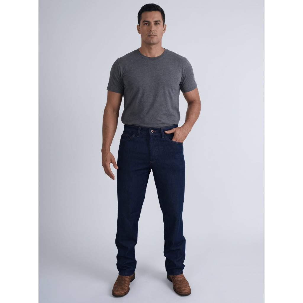 Calça Masculina Jeans de Uniforme Tradicional Pluz Size Para trabalho Resistente Promoção