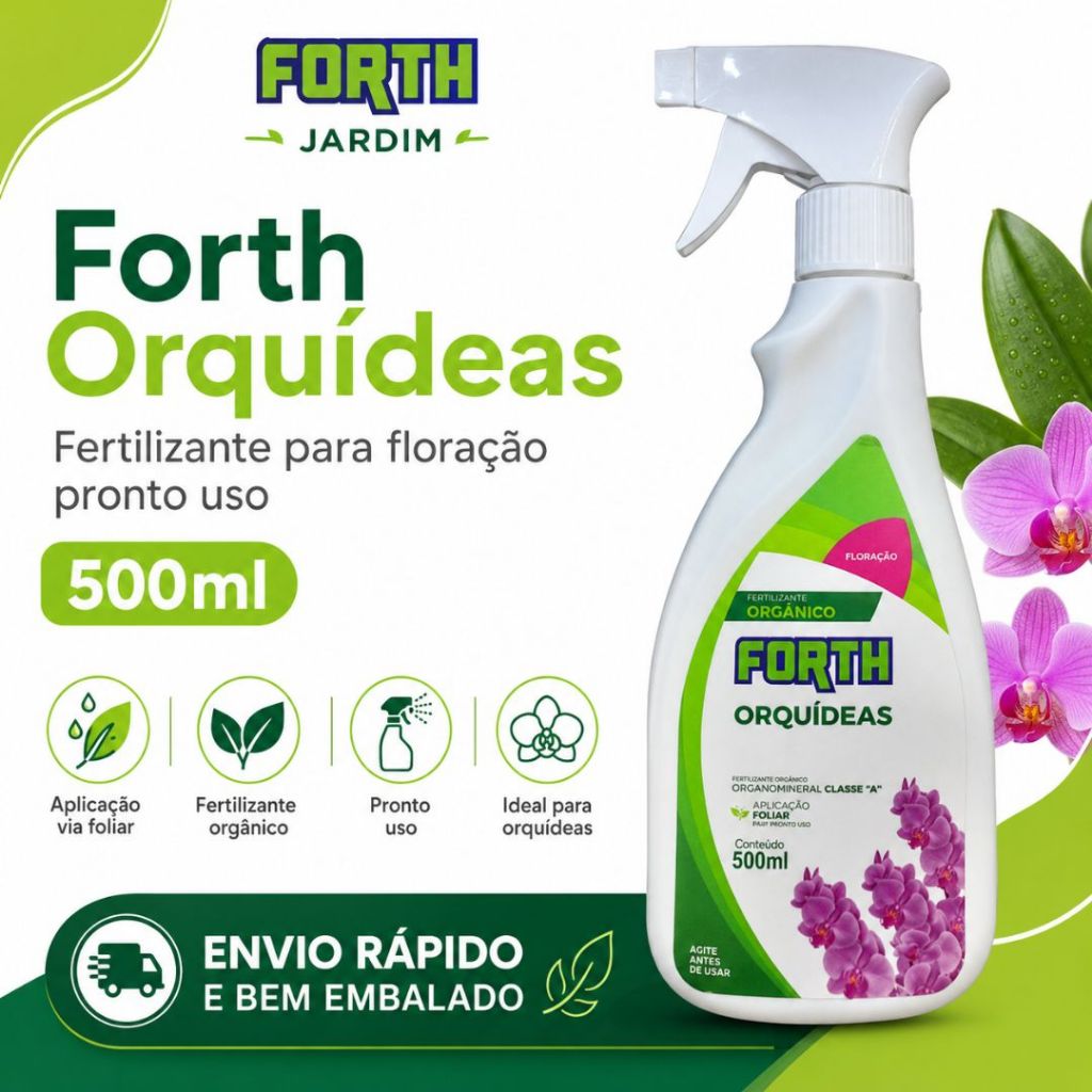 Adubo Fertilizante Para Orquídeas Forth Jardim Floração Via Foliar Pronto Uso 500ml