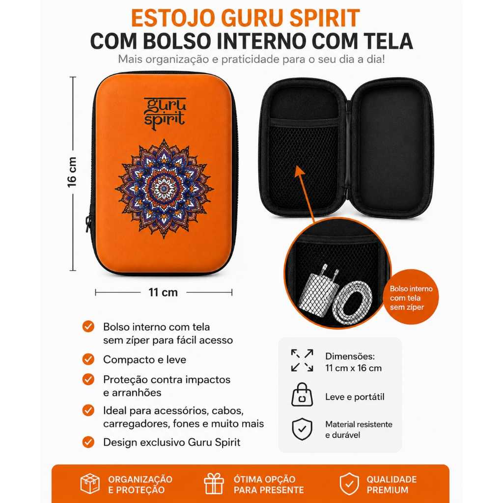 Case Guru Spirit Mandala Colors Lançamento Bolsas Bags Case Viagem Passeio ao Ar Livre