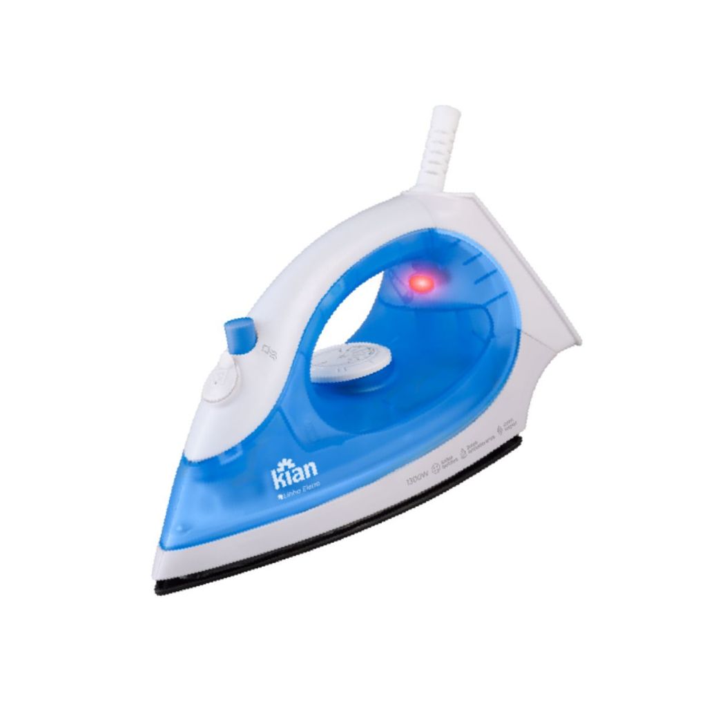 Ferro de Passar Roupa Base Antiaderente 1300w A Vapor 19 Saídas 8 Temperaturas Kian
