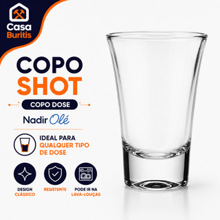 Copo Dose Nadir 60ml Copo Shot Vidro Transparente Copo De Dose Personalizado Copo De Cachaça