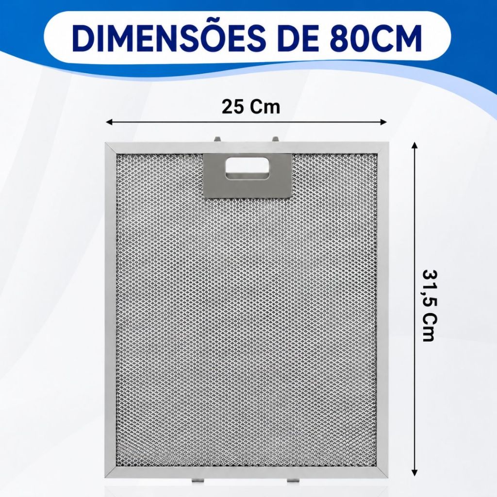 KIT Filtro Metálico Alumínio Para Depurador Suggar 80cm Original
