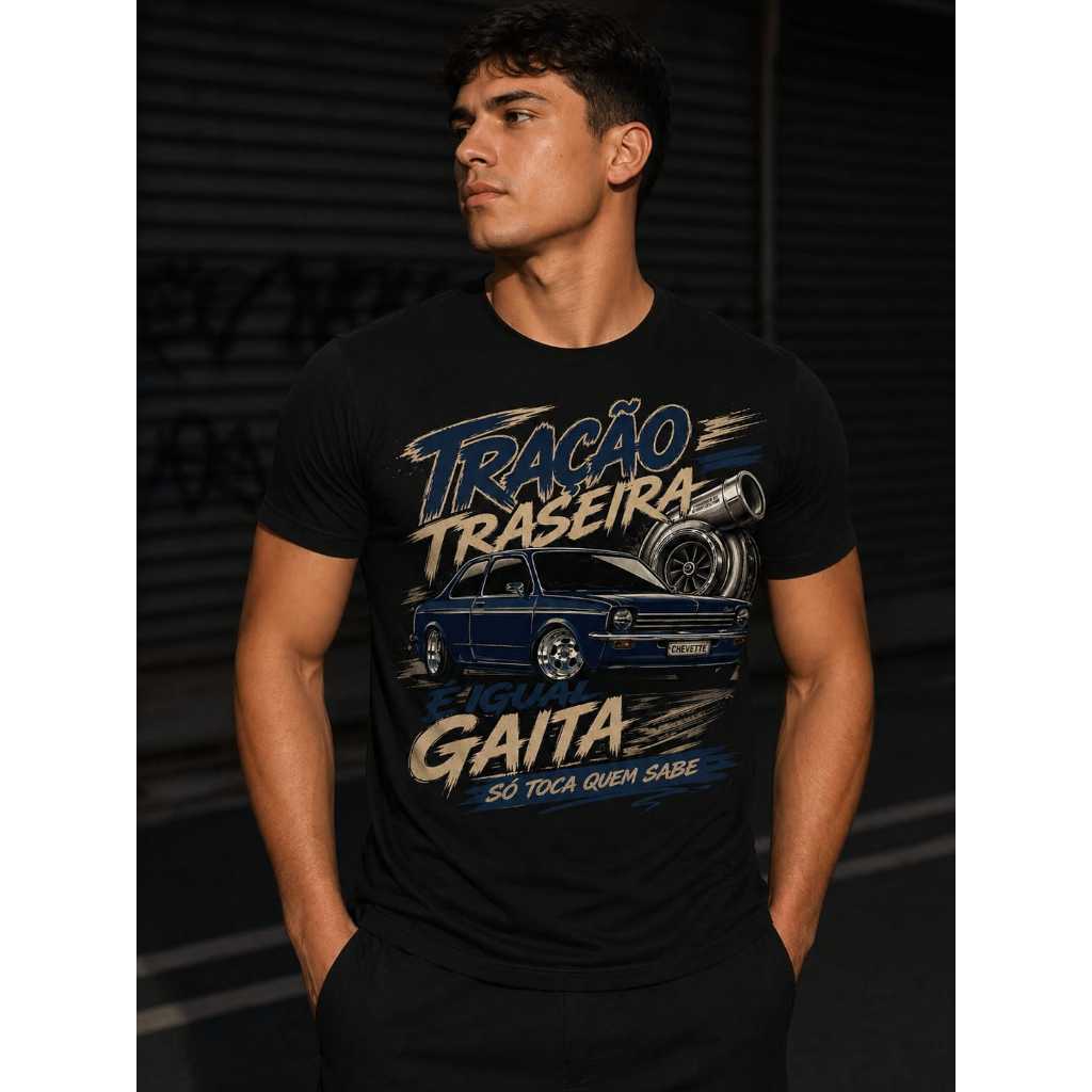 camisa camiseta algodão carro antigo chevette tubarão turbo chevetteiro
