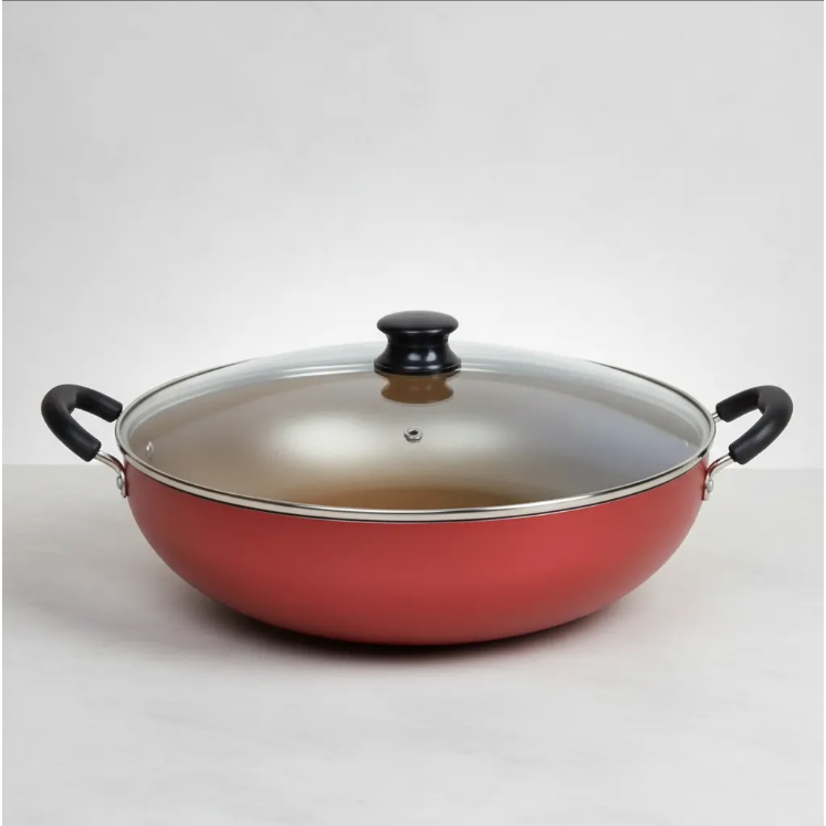 Panela Grande Wok Antiaderente Com Tampa 28 cm 4 Litros
