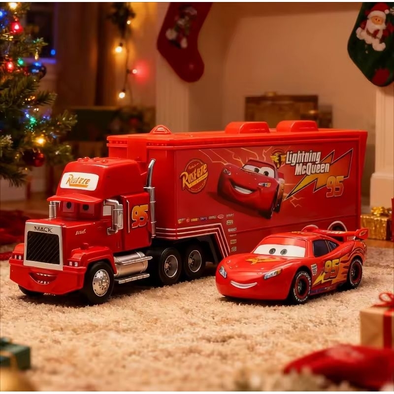 Carros Disney Pixar Metal McQueen Mack & Amigos, Presente Perfeito Natal e Aniversário
