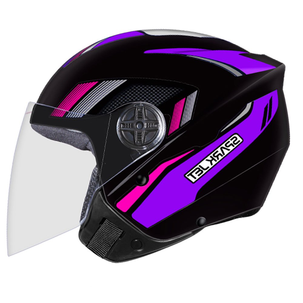 Capacete aberto Ebf Spark Jet Sting Lilás brilhante