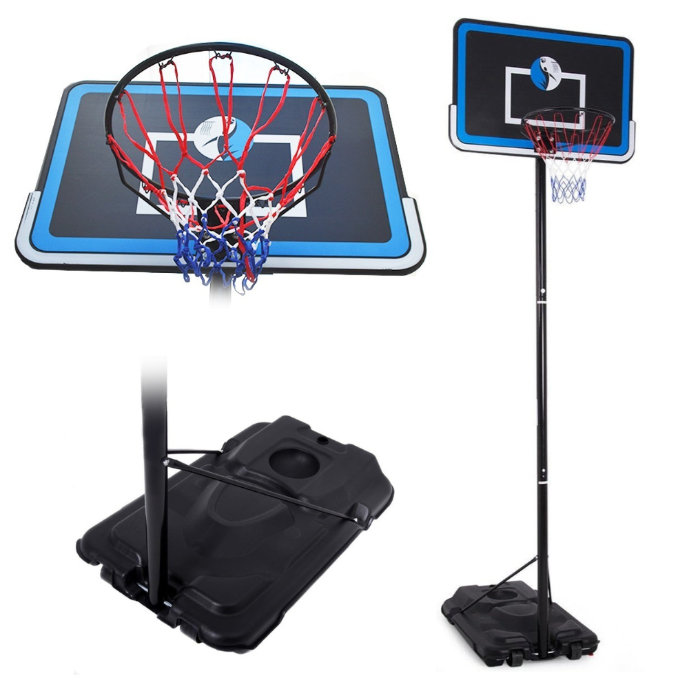Tabela de Basquete Móvel Base Reforçada Profissional Altura Ajustável Até 3,05m Tamanho Oficial