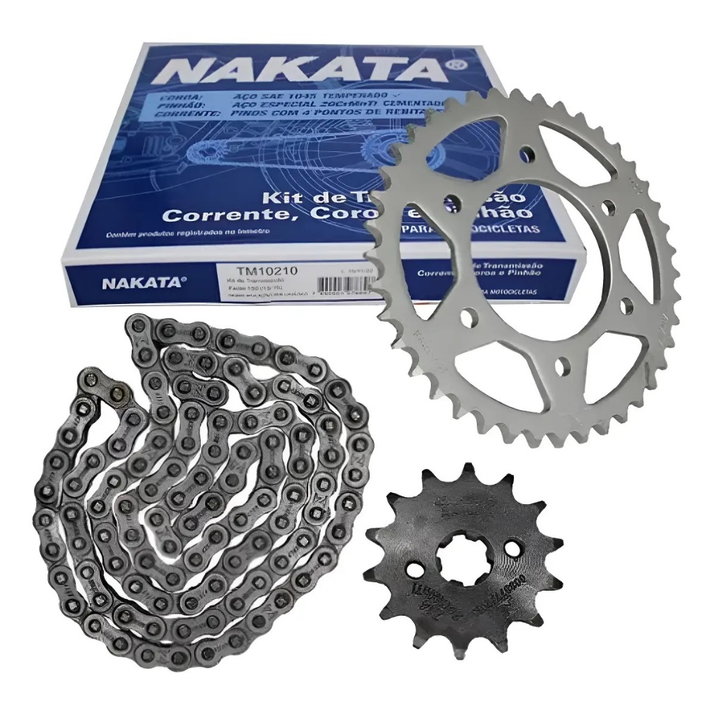 Kit Quite  Relação Transmissão Tração Yamaha Fazer 150 2014 À 2024 Original Nakata