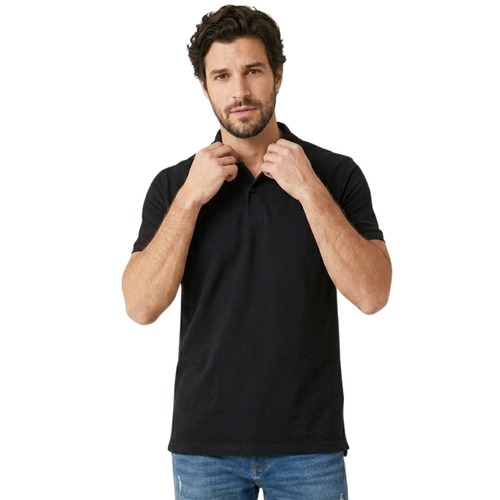 Camisa Polo Masculina Básica em Malha Piquet Stretch Malwee Original