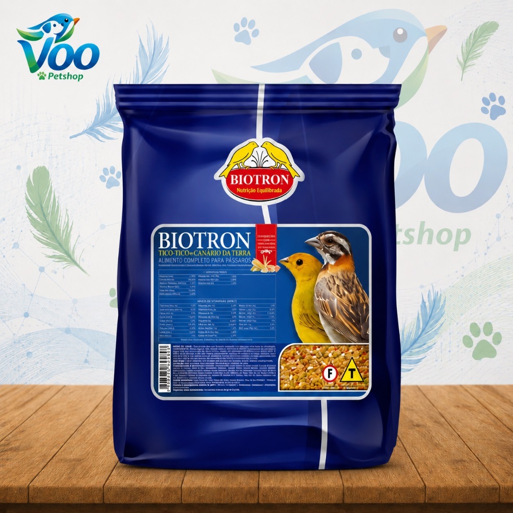 Tico Tico e Canario da Terra Biotron 500g - Embalagem Original - Ração Extrusada