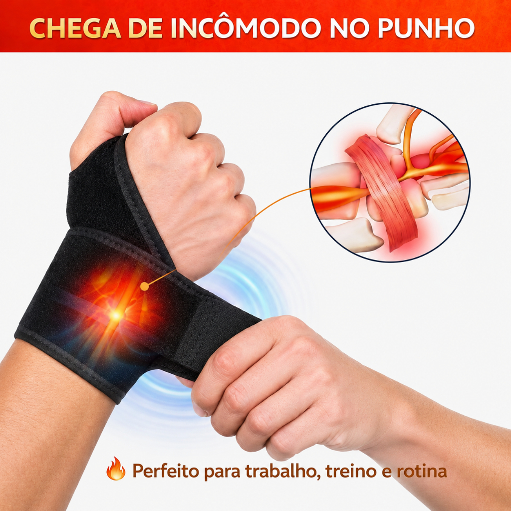 4 Munhequeira de Compressão Ajustável Bilateral – Para Tendinite e Alívio de Dor