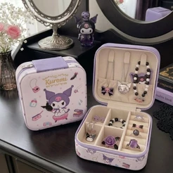 Porta Joias Kuromi Organizador de Bijuterias com Divisórias