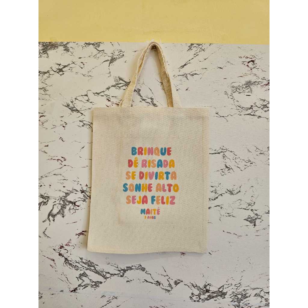 Sacolas Ecobag Lembrancinha 20x25 Personalizada Algodão Cru 100%