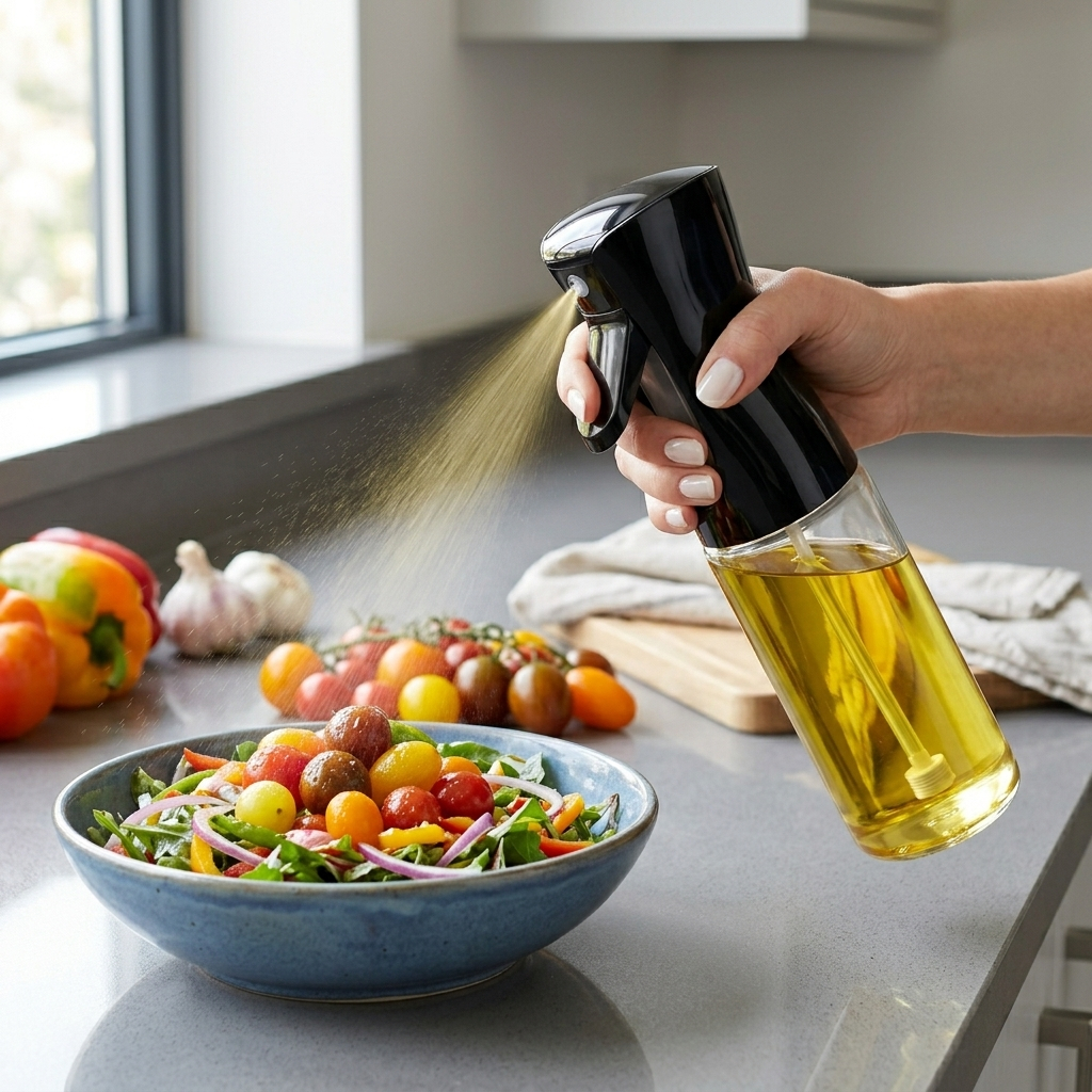 Kit 2 Frasco Spray Vidro Azeite Vinagre 240ml Galheteiro Borrifador Cozinha Preto E Kit 2 Peças