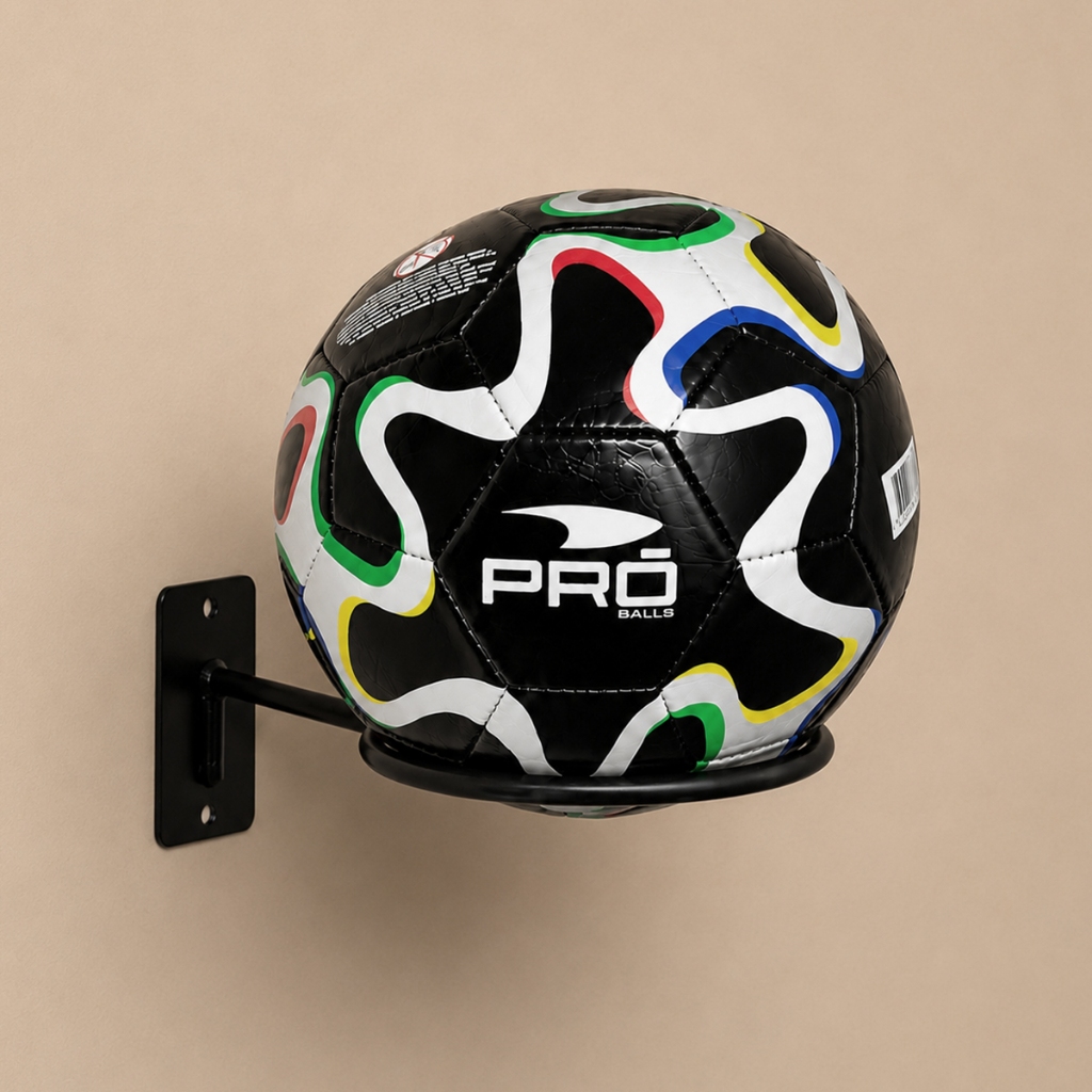 Suporte Bola Futebol Basquete Vôlei + Parafusos e Buchas Aço Reforçado 14x14cm