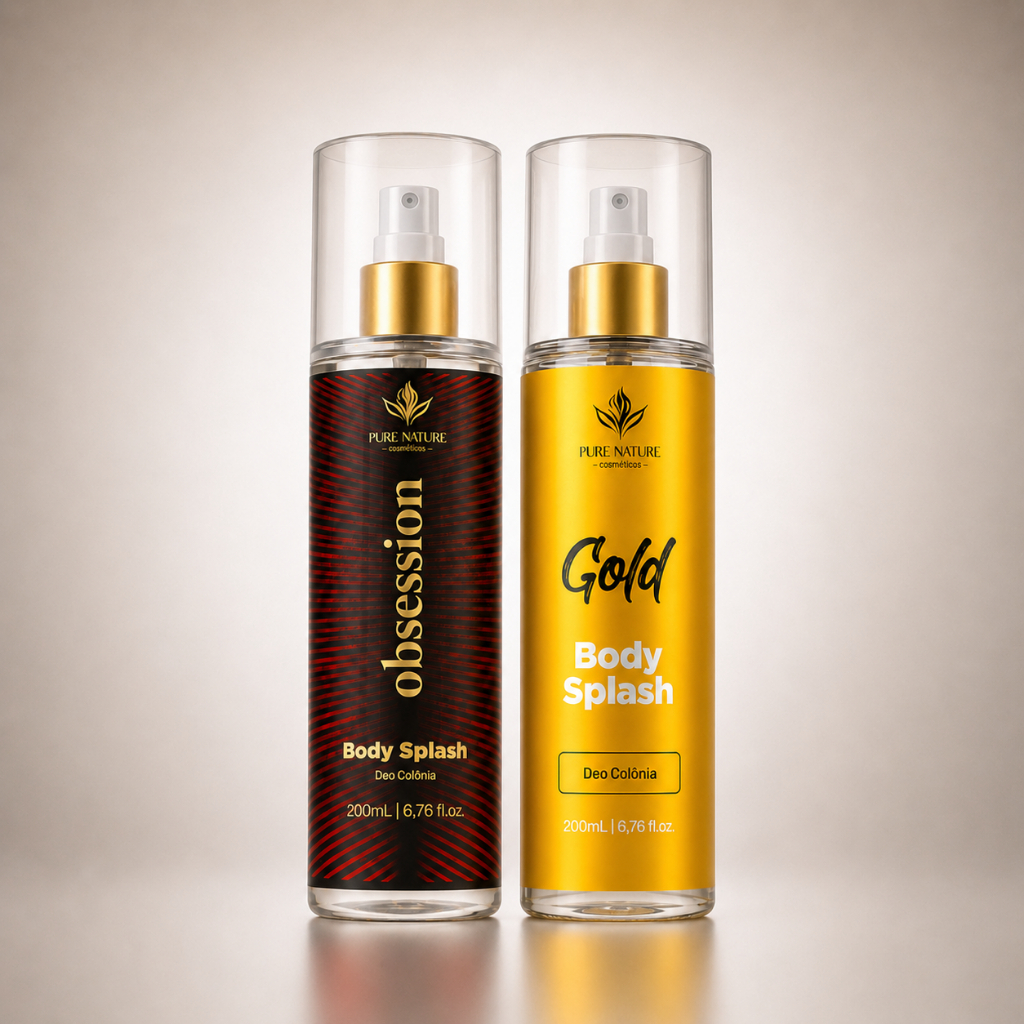 Kit 2 Body Splash Colônia Feminino 200ml Longa Duração Inspiração Árabes Pure Nature