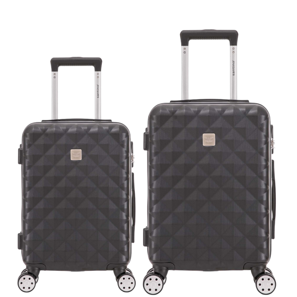 Kit Mala de Viagem Santino Tamanhos P 10kgs G 30kgs  Mala de Viagem Espaçosa Resistente a Impactos!
