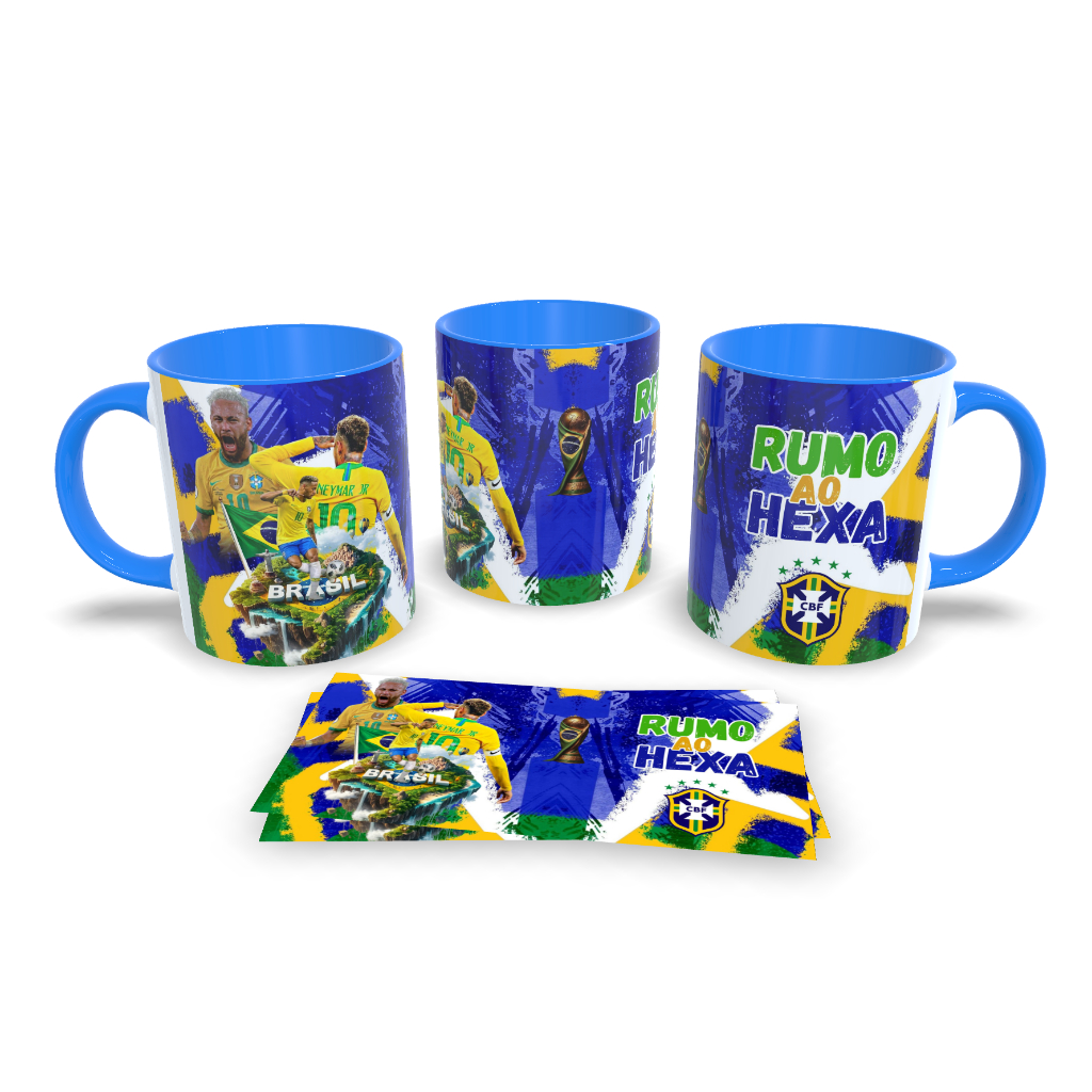 Caneca Rumo ao Hexa Brasil – Torcida Oficial Seleção Brasileira