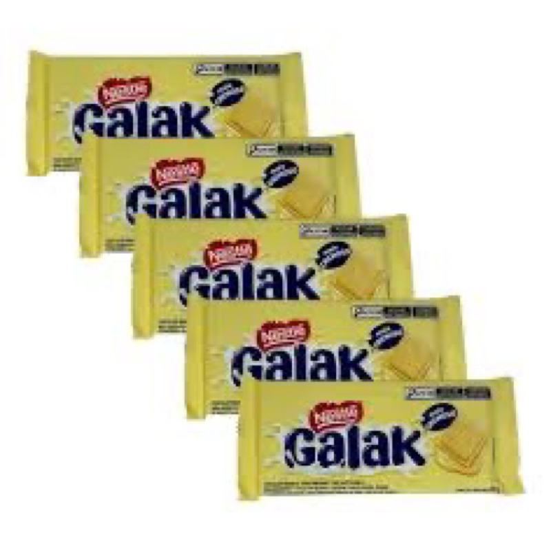 Chocolate Branco Barra Galak 5 unidades 80g cada - Nestlé