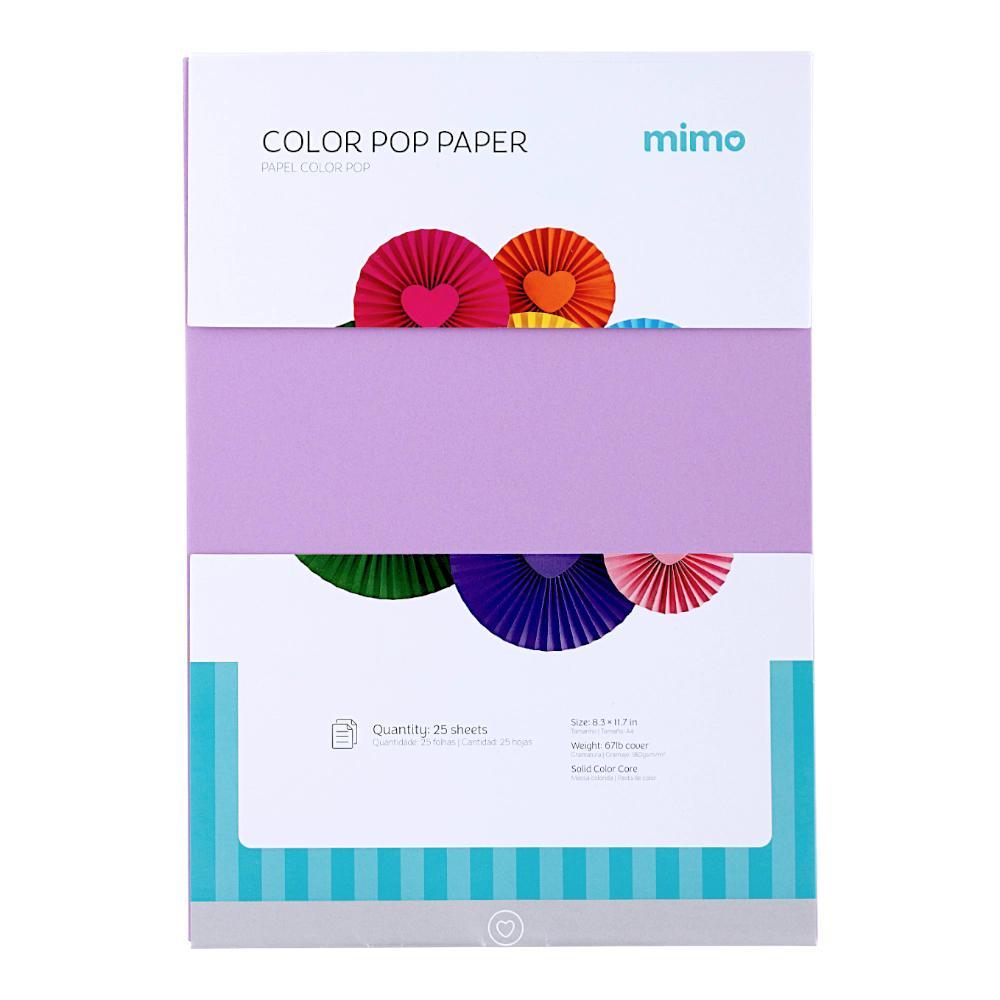 Papel Color Pop Roxo Candy Mimo - A4 - 180 gr - 25 unds