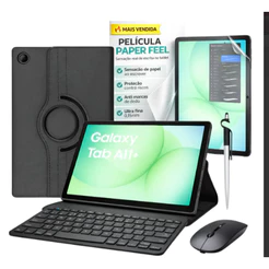 Capa Case +Teclado Para Galaxy A11+ A11plus X230 X236+Película+Caneta