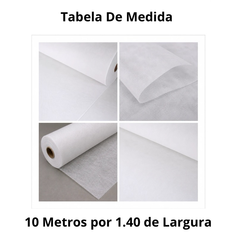 TNT Branco 10 metros por 1.40 de Largura — imagem 2 de 2