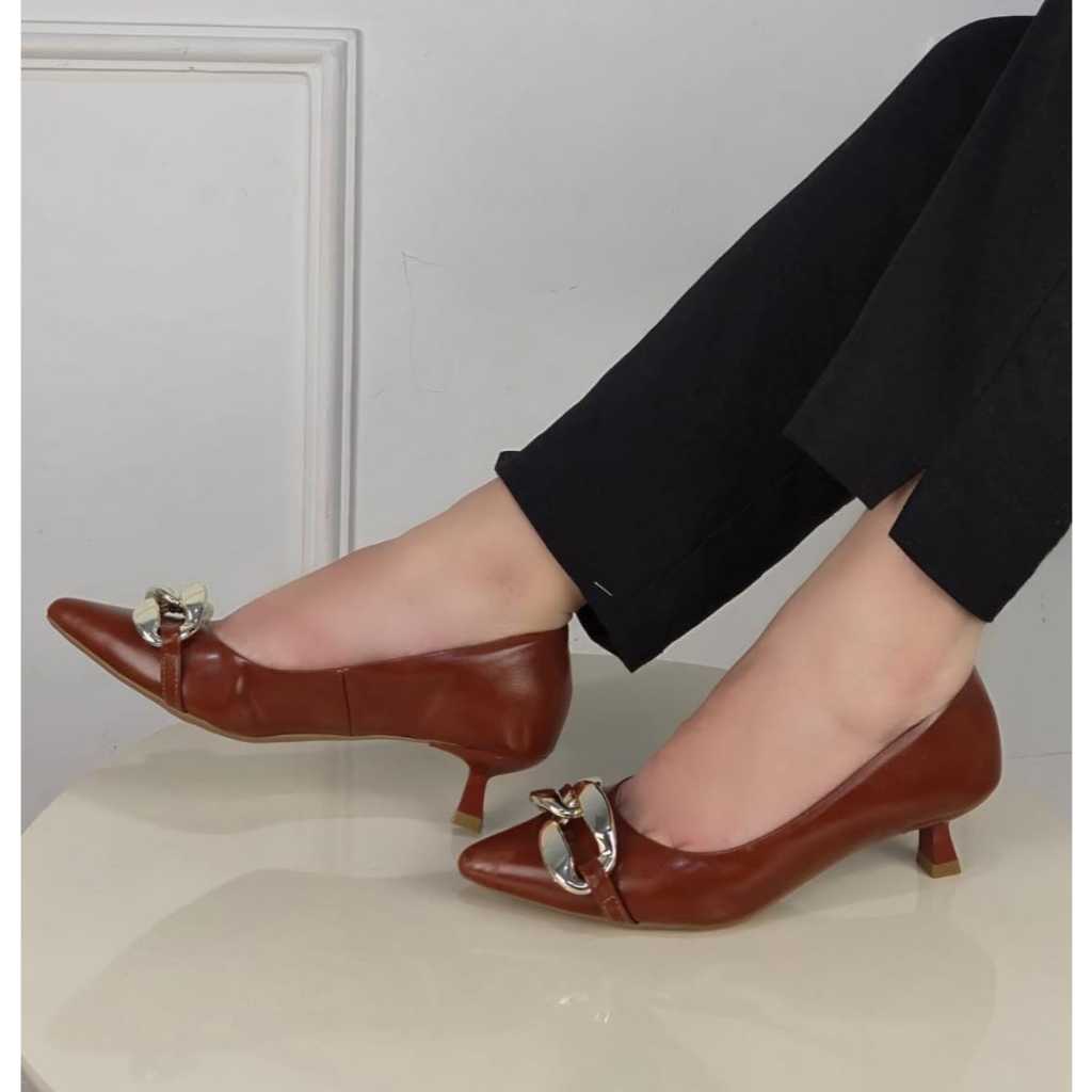 sapato Scarpin Feminino  Bico Fino Salto baixo 2826 confortável, Casual, moderno, elegante, trabalho