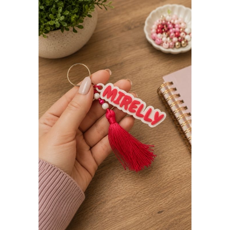 Chaveiro Personalizado com Nome e tessel, chaveiros para mochilas lembrancinhas de aniversário mimos corporativos.