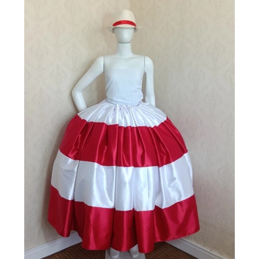 Saia Cetim Malandra 4 faixas / Maria Navalha / Pomba Gira / Umbanda / Candomblé