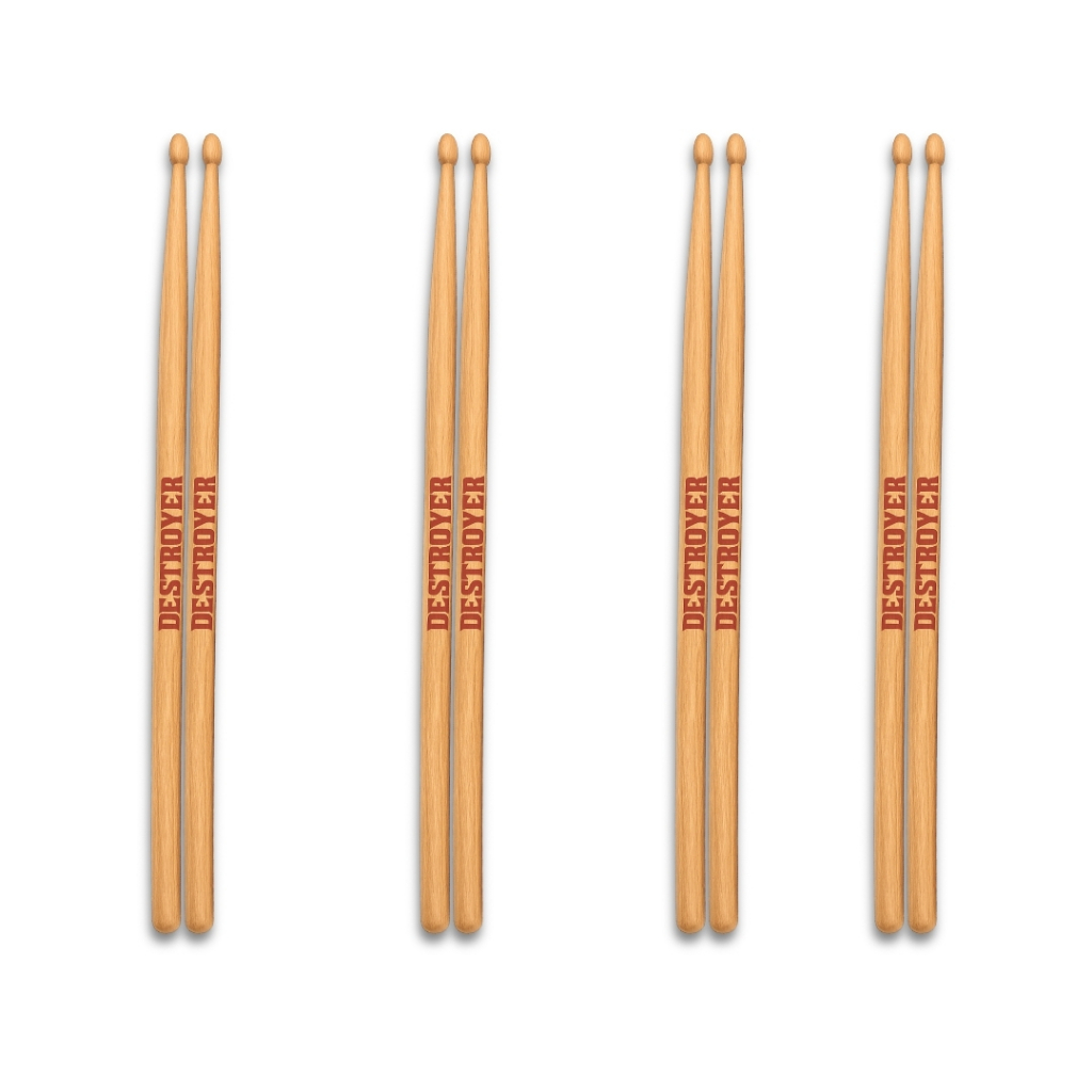 Baqueta 5A Profissional Spanking 4 Pares Marfim Bateria