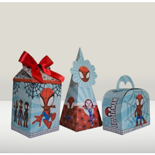 pegue e monte KIT CAIXAS HOMEM ARANHA LEMBRANCINHA HOMEM ARANHA FESTA HOMEM ARANHA BABY