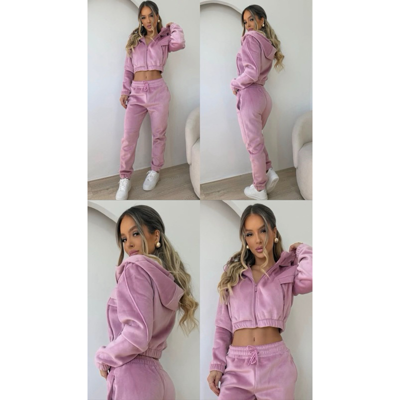 Conjunto Feminino Plush Conjunto Veludo Feminino Conjunto Jogger Feminino Agasalho Feminino Inverno Conjunto de frio