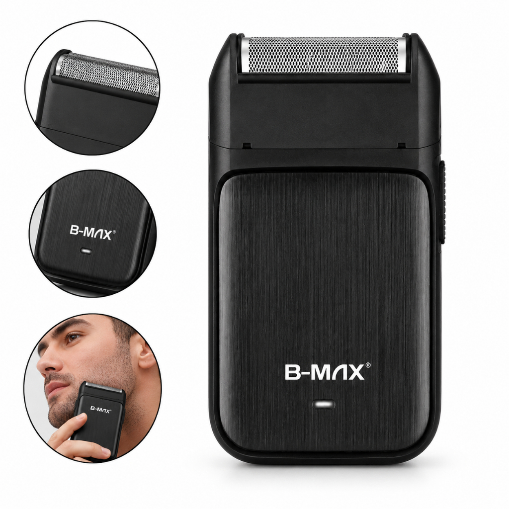 Máquina Shaver Profissional Sem Fio USB-C Acabamento Rente B-MAX