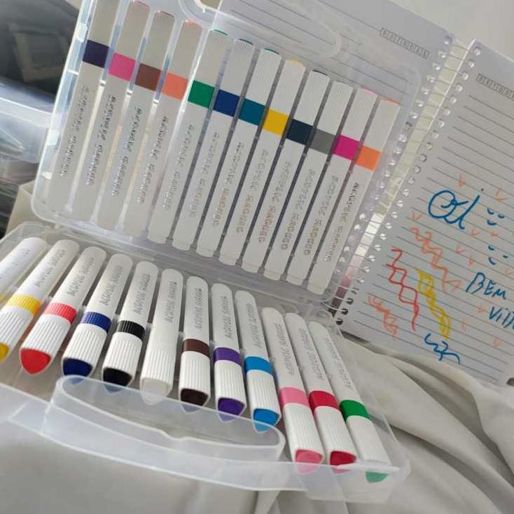 Kit de canetinhas acrílicas com 12, 24 ou 36 cores