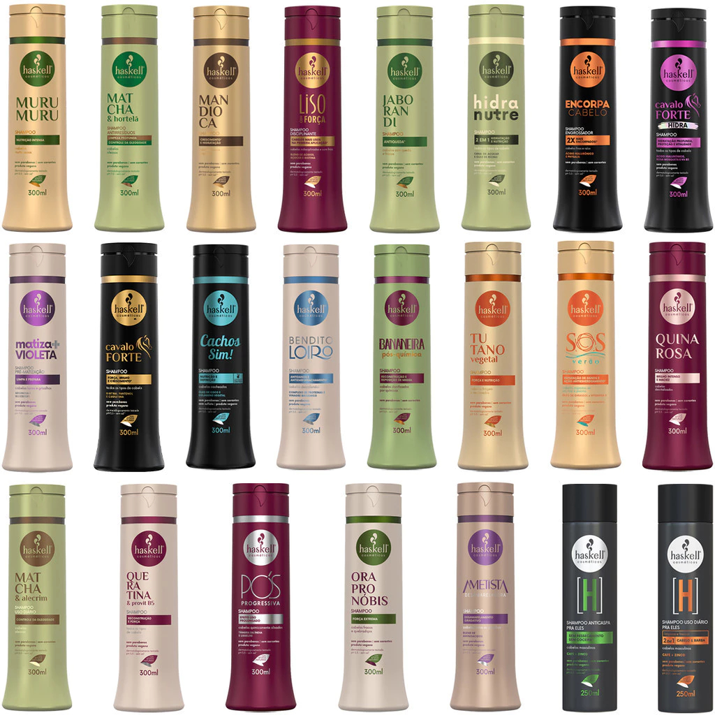 Shampoo Haskell 300ml Hidratacao Reconstrucao Forca