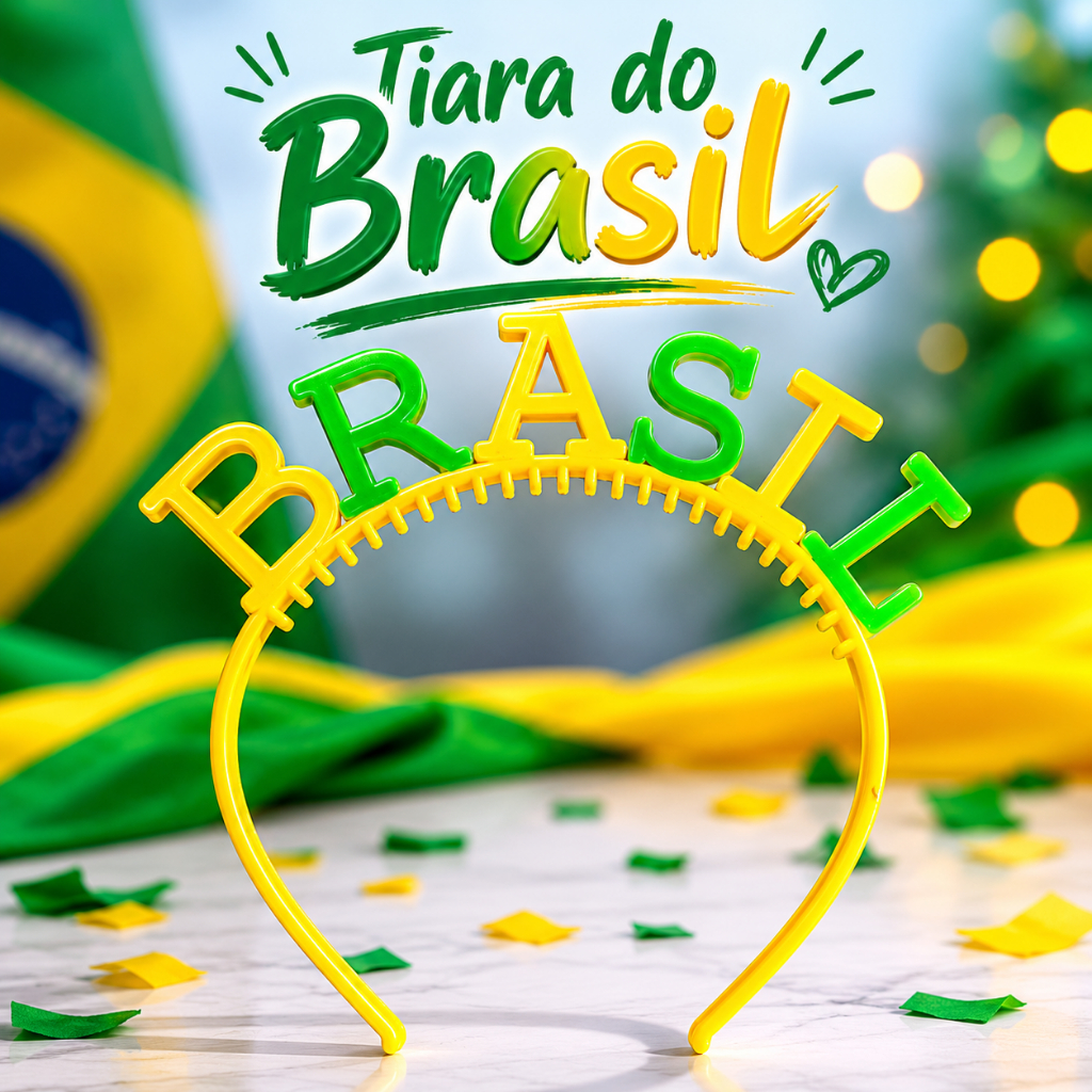 Tiara Para Cabelo Do Brasil Copa Do Mundo Acessório Copa 2026