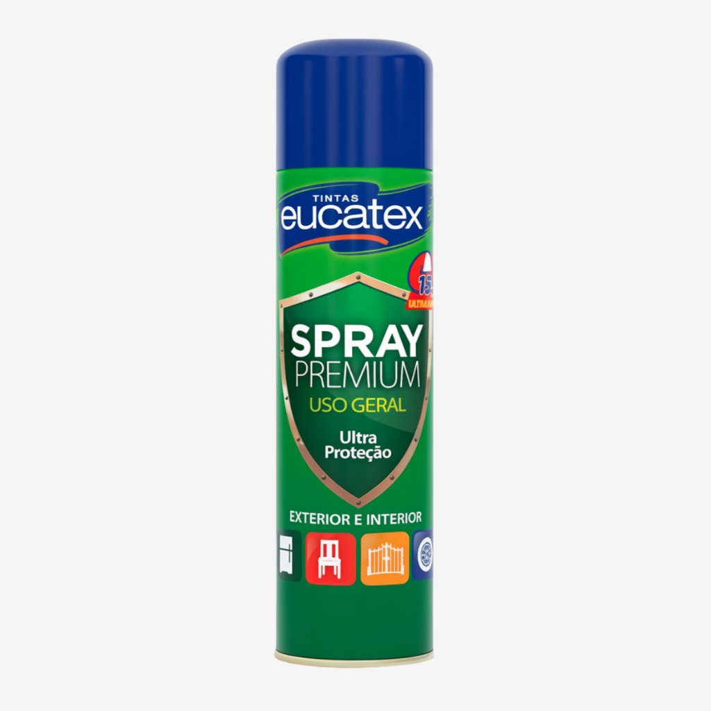 TINTA SPRAY MULTIUSO EUCATEX SECAGEM RAPIDA 400ML COR AZUL ESCURO