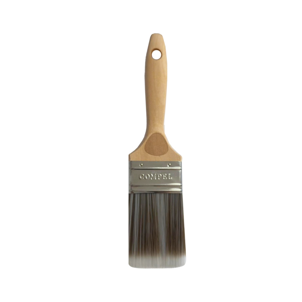 TRINCHA SOFT PRO 2 1/2" - CABO MADEIRA - EFEITOS - TOQUE PEROLADO -  PROFISSIONAL - COMPEL