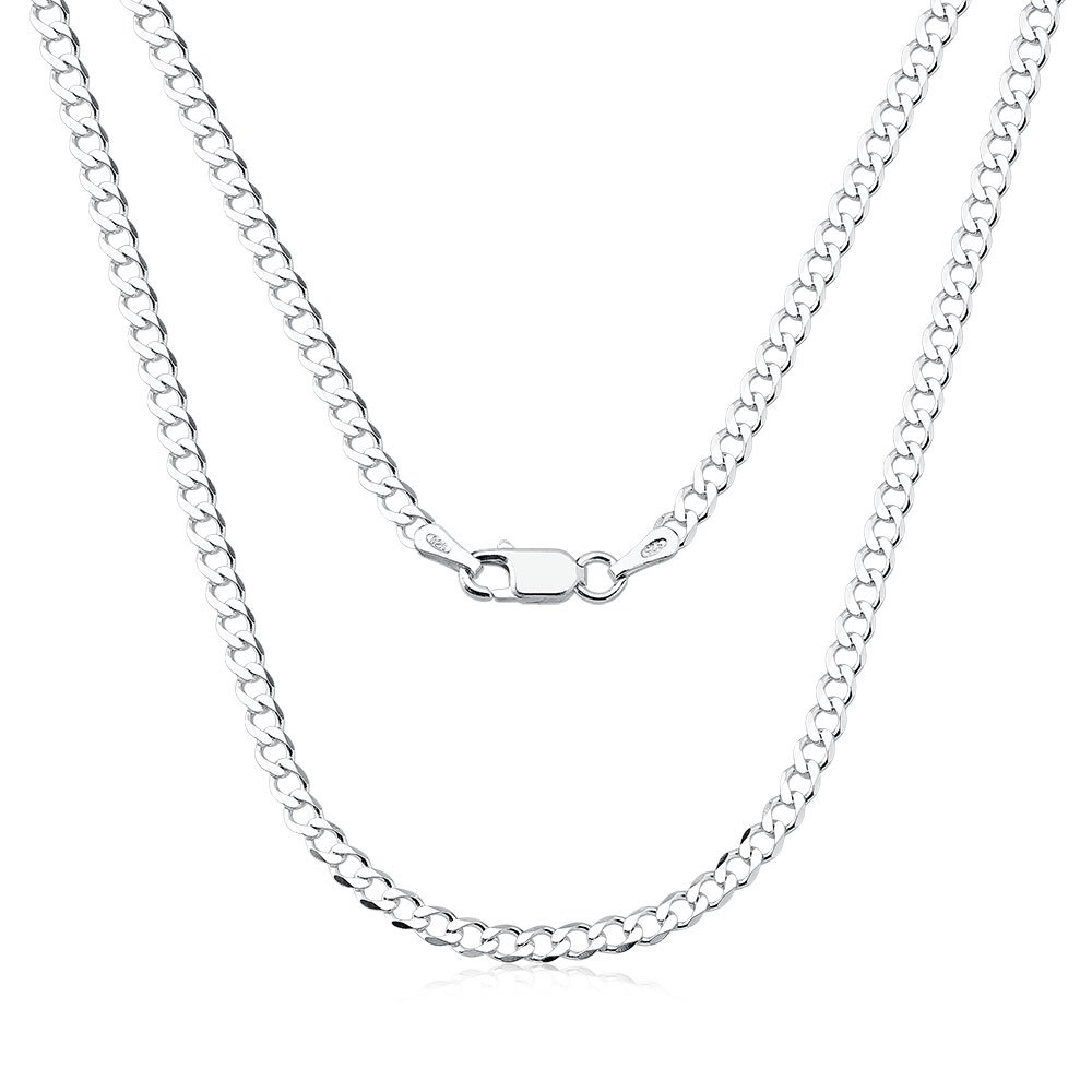 Corrente prata 925 grumet 1x1 60cm 3mm