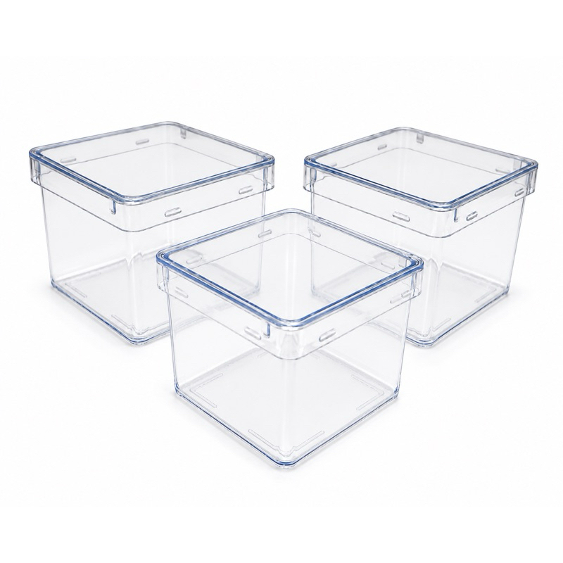 Kit Caixinhas Acrílicas 5x5 - 10 Unidades - para lembrancinha transparente cristal para decoração