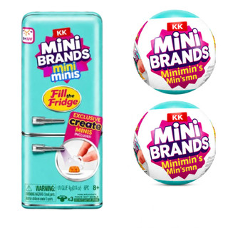 Mini Geladeira Mini Brand Brinquedo Fill The Fridge Com 2 Cápsulas Surpresa Mini Itens Colecionáveis